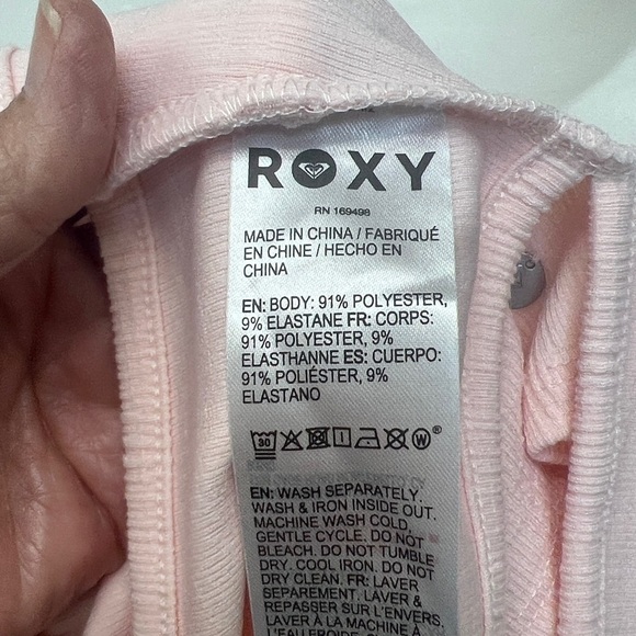 126. Roxy Good Keepsake Sleeveless Cropped Tank Top, Rose Quartz, Sz XL, NWT - Picture 10 of 11